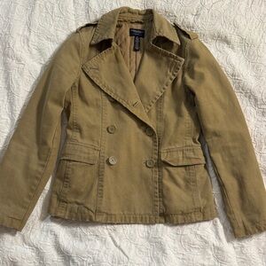 American Eagle Rugged Tan Double-Breasted Jacket
